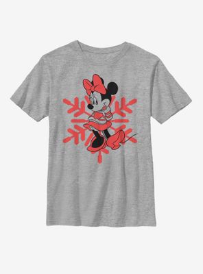 Disney Mickey Mouse Minnie Snowflake Youth T-Shirt