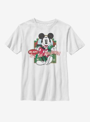Disney Mickey Mouse Vintage Holiday Youth T-Shirt