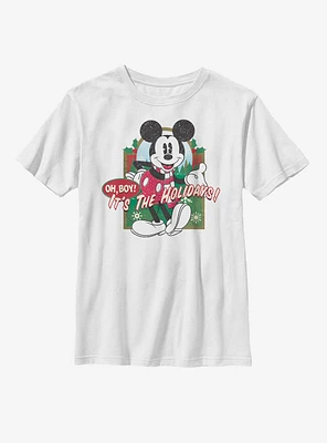 Disney Mickey Mouse Vintage Holiday Youth T-Shirt
