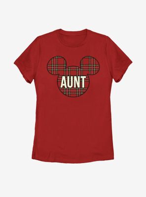 Disney Mickey Mouse Aunt Holiday Patch Womens T-Shirt
