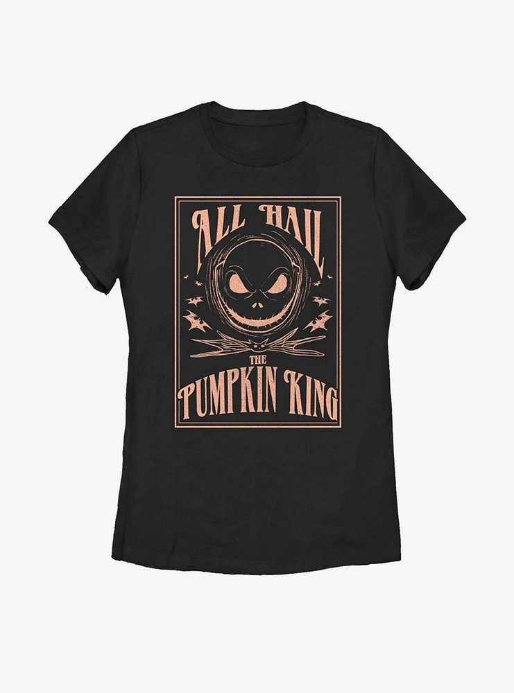 Disney The Nightmare Before Christmas Hail Pumpkin King Womens T-Shirt