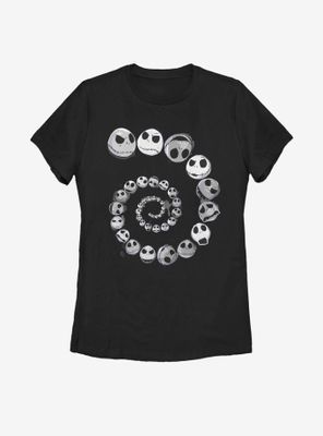Disney The Nightmare Before Christmas Jack Emotions Spiral Womens T-Shirt