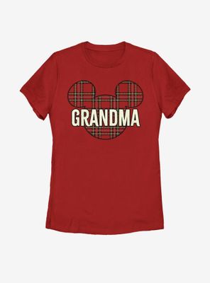 Disney Mickey Mouse Grandma Holiday Patch Womens T-Shirt