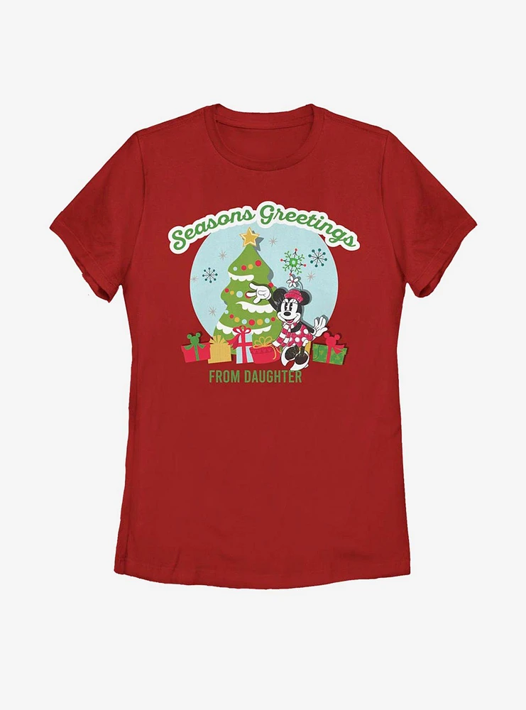 Disney Mickey Mouse Greetings From Daughter Womens T-Shirt