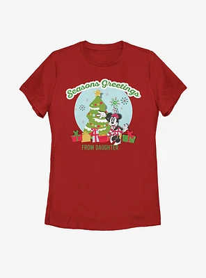 Disney Mickey Mouse Greetings From Daughter Womens T-Shirt