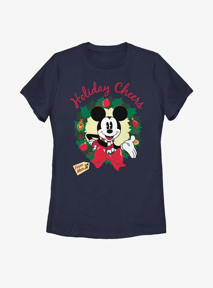 Disney Mickey Mouse Holiday Cheer Mom Womens T-Shirt
