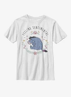 Disney Winnie The Pooh Eeyore Flowers Youth Girls T-Shirt