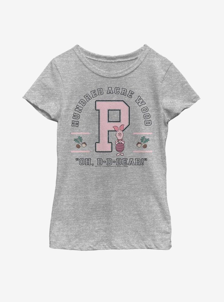 Disney Winnie The Pooh Piglet Collegiate Youth Girls T-Shirt