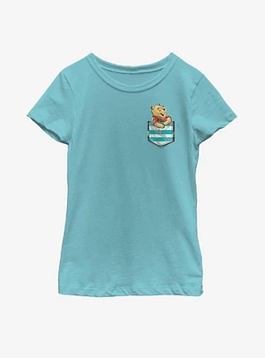 Disney Winnie The Pooh Faux Pocket Youth Girls T-Shirt