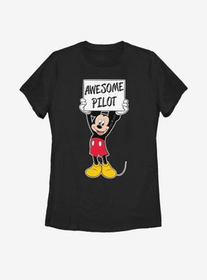 Disney Mickey Mouse Awesome Pilot Womens T-Shirt