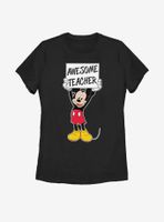 Disney Mickey Mouse Awesome Teacher Womens T-Shirt