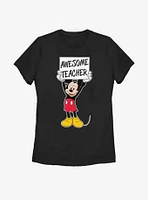 Disney Mickey Mouse Awesome Teacher Womens T-Shirt