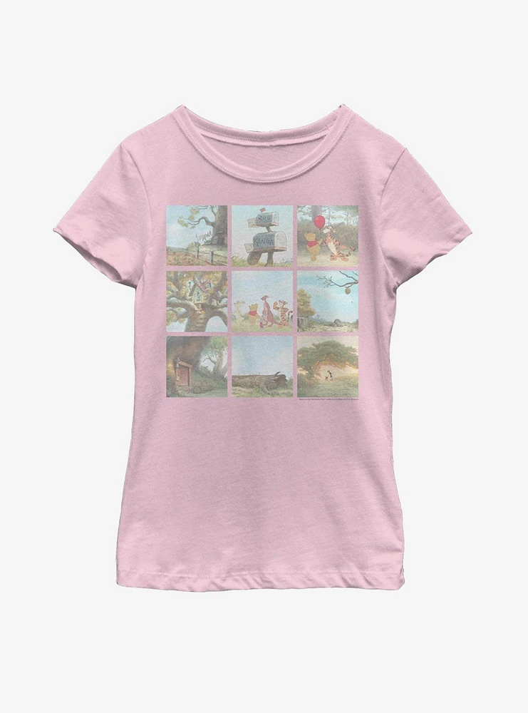 Disney Winnie The Pooh Scenes Youth Girls T-Shirt