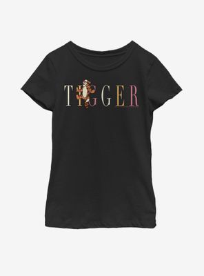 Disney Winnie The Pooh Tigger Script Youth Girls T-Shirt