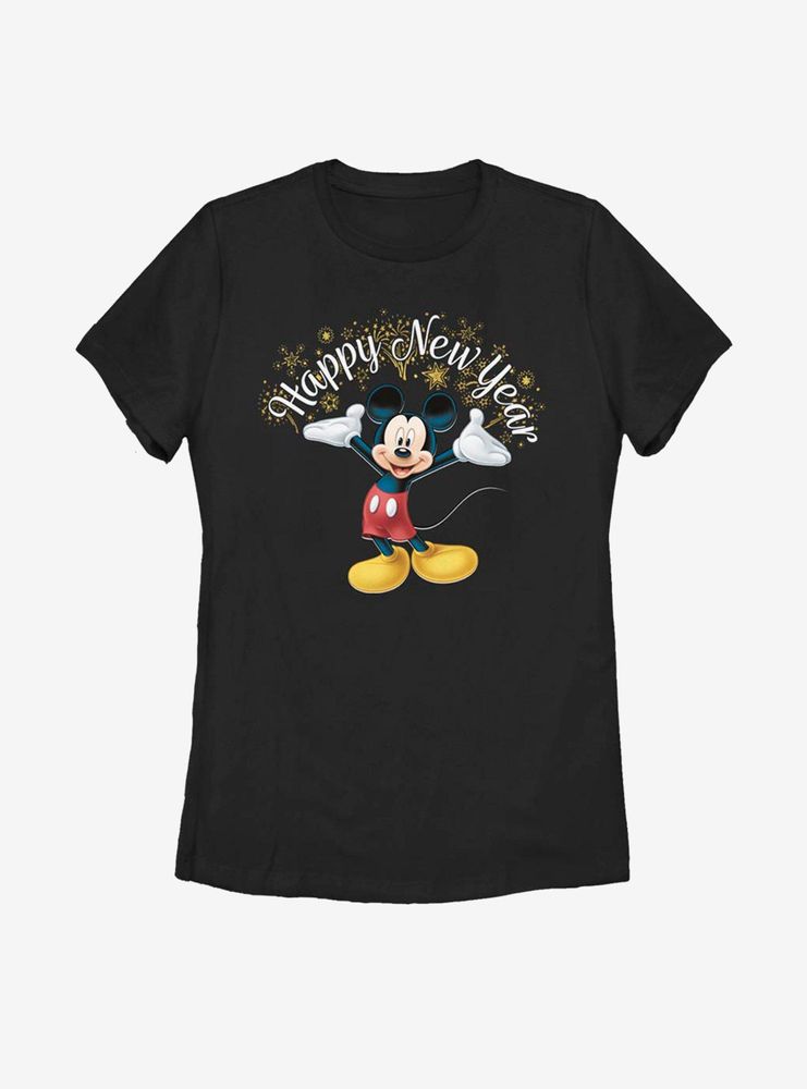 Disney Mickey Mouse Happy New Year Womens T-Shirt