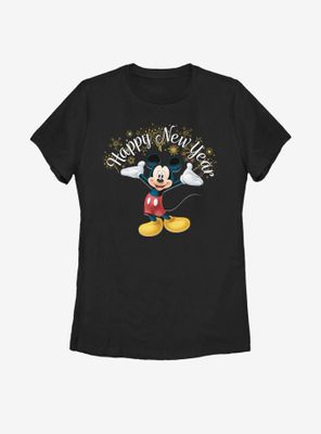 Disney Mickey Mouse Happy New Year Womens T-Shirt