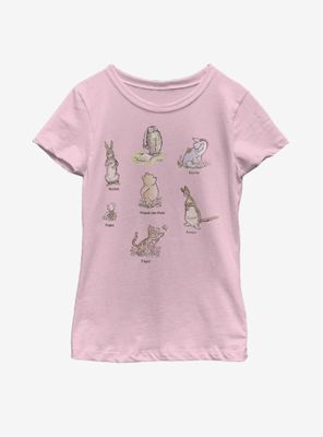 Disney Winnie The Pooh Poster Youth Girls T-Shirt