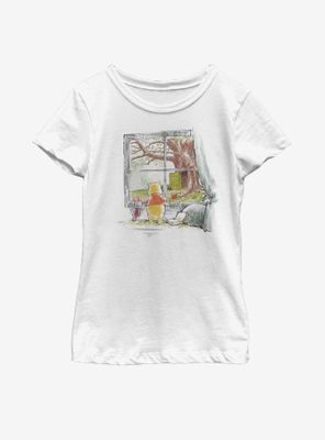 Disney Winnie The Pooh Window Youth Girls T-Shirt