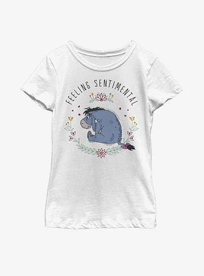 Disney Winnie The Pooh Eeyore Flowers Youth T-Shirt