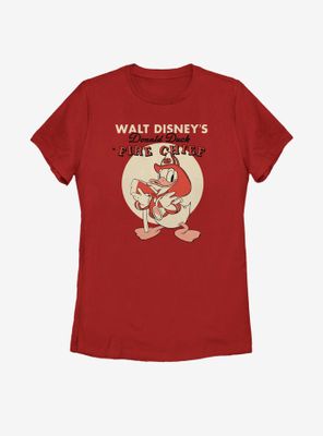 Disney Donald Duck Vintage Fireman Womens T-Shirt