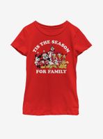 Disney Mickey Mouse Family Season Youth Girls T-Shirt