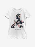 Disney Donald Duck Floral Pattern Youth Girls T-Shirt