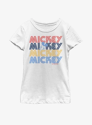 Disney Mickey Mouse Retro Stack Youth Girls T-Shirt