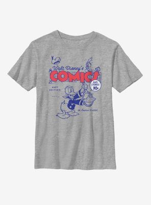Disney Mickey Mouse Donalds Comic Cover Youth T-Shirt