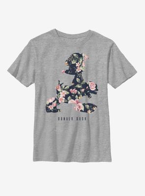 Disney Donald Duck Floral Pattern Youth T-Shirt