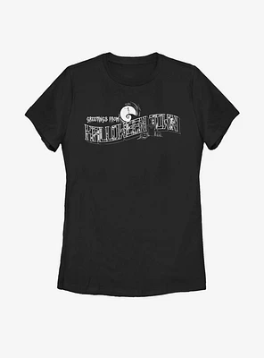 Disney The Nightmare Before Christmas Greetings Halloween Town Womens T-Shirt