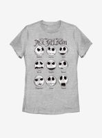 Disney The Nightmare Before Christmas Jack Emotions Womens T-Shirt