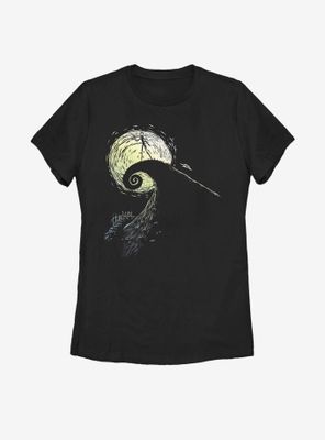 Disney The Nightmare Before Christmas Spiral Hill Jack Womens T-Shirt