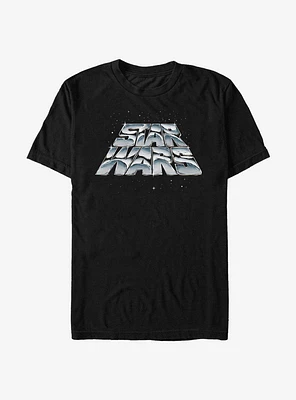 Star Wars Chrome Slant Logo T-Shirt