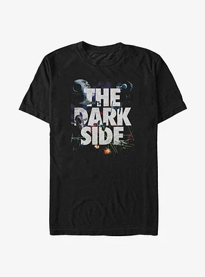 Star Wars Space Battle Interwoven Text T-Shirt