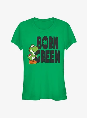 Nintendo Mario Born Green Girls T-Shirt