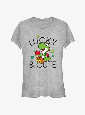Nintendo Super Mario Lucky And Cute Yoshi Girls T-Shirt