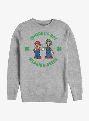 Nintendo Mario Wear Green Sweatshirt