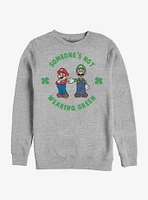 Nintendo Mario Wear Green Sweatshirt