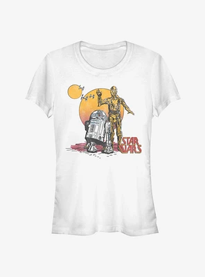 Star Wars Droid Sun Girls T-Shirt