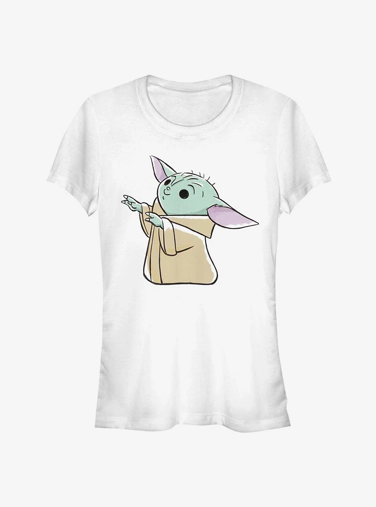 Star Wars The Mandalorian Child Reaching Girls T-Shirt