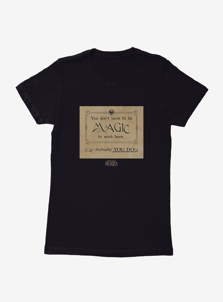 Fantastic Beasts Magic Only Womens T-Shirt