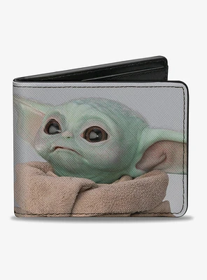 Star Wars The Mandalorian The Child This Is My Good Side Grey Bifold Wallet