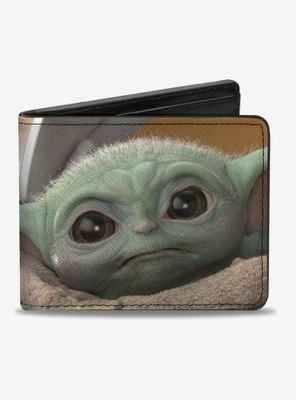 Star Wars The Mandalorian The Child Frown Pose Bifold Wallet