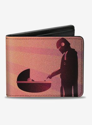 Star Wars The Mandalorian The Child And The Mandalorian Touching Fingers Bifold Wallet