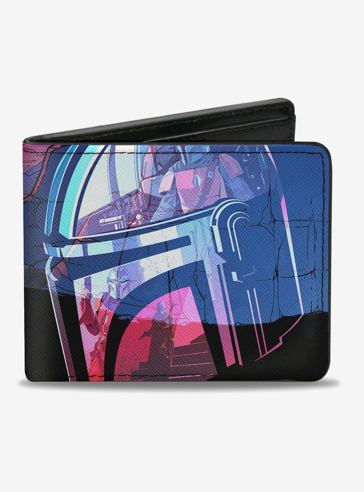 Star Wars The Mandalorian Scenes Logo Bifold Wallet