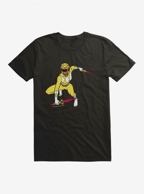 Mighty Morphin Power Rangers Yellow Ranger Crouch T-Shrt