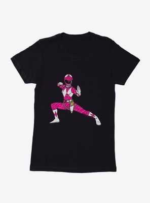 Mighty Morphin Power Rangers Pink Ranger Action Move Womens T-Shrt