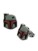 Star Wars Boba Fett Helmet Enamel Stud Earrings
