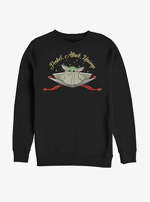 Star Wars The Mandalorian Child Protect Attack Unwrap Sweatshirt