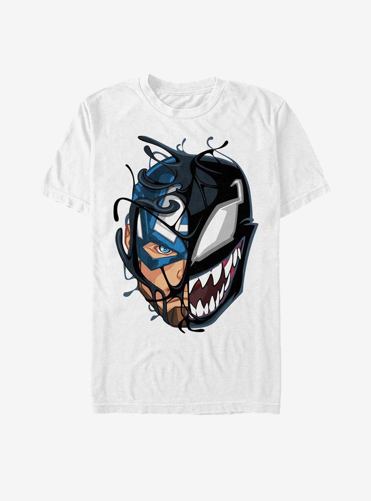 Marvel Captain America Venomized Mask Takeover T-Shirt